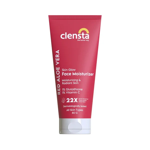 Clensta Red Aloevera Skin Glow Face Moisturizer, 80 gm, Pack of 1