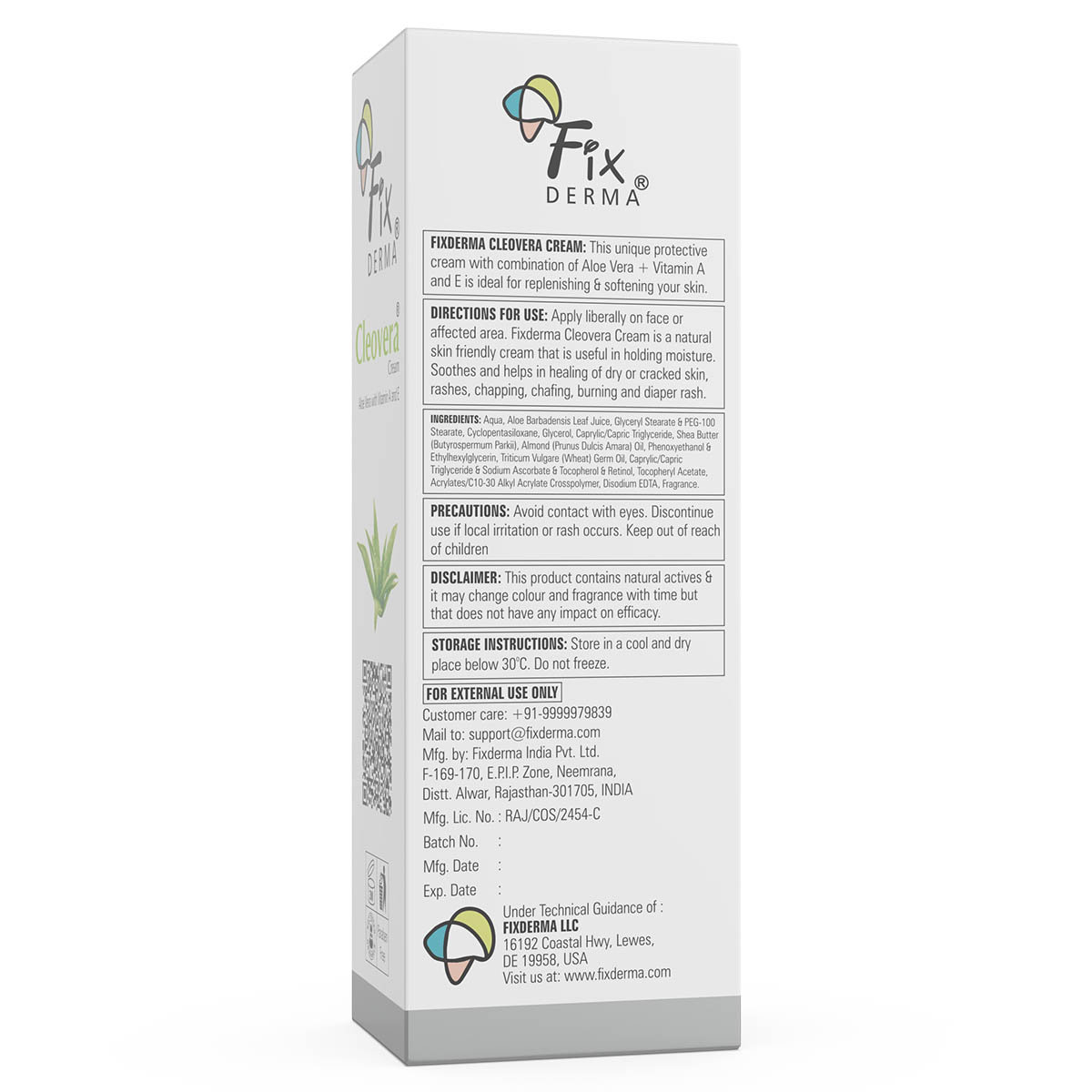 Fixderma Cleovera Cream, 60 gm, Pack of 1 Fixderma Cleovera Cream, 60 gm, Pack of 1