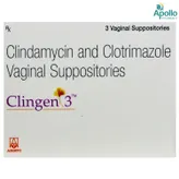 Clingen Vaginal Suppository 3's, Pack of 3 SUPPOSITORYS