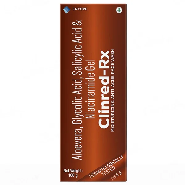 Clinred-Rx Anti-Acne Face Wash, 100 gm