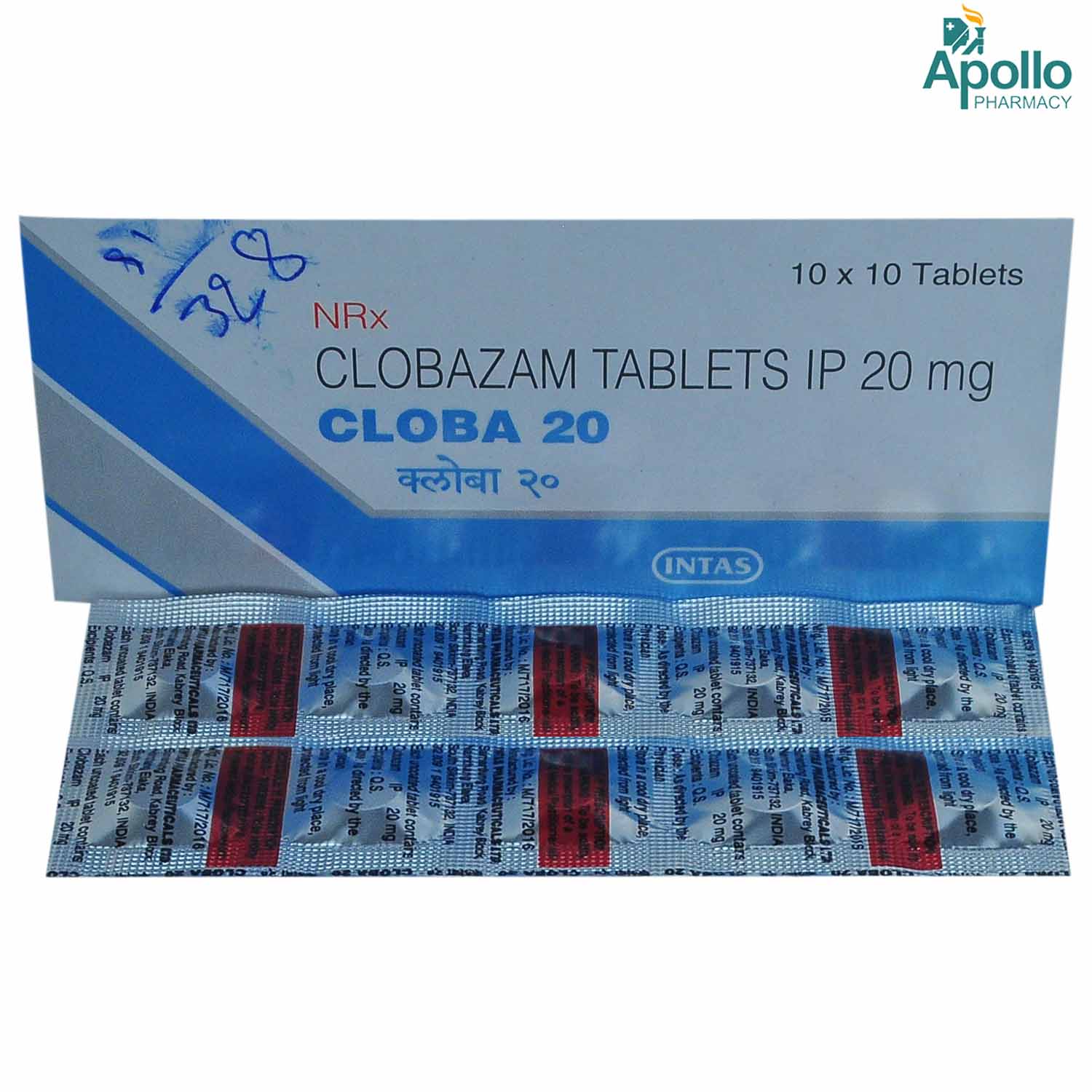 CLOBA 20MG TABLET, Pack of 10 TABLETS CLOBA 20MG TABLET, Pack of 10 TABLETS