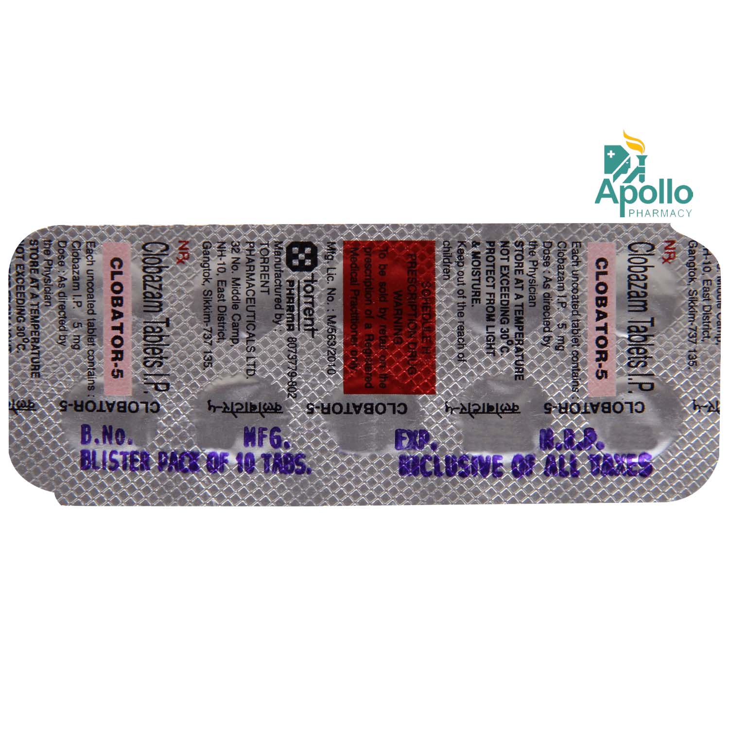 Clobator 5mg Tablet 10's, Pack of 10 TABLETS Clobator 5mg Tablet 10's, Pack of 10 TABLETS