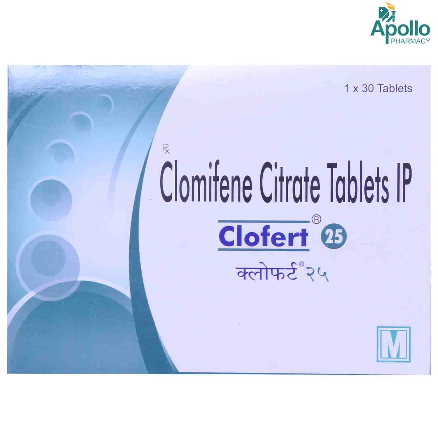Buy Clofert 25 Tablet 30's Online