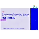 Clonotril 1 mg Tablet 10's, Pack of 10 TabletS
