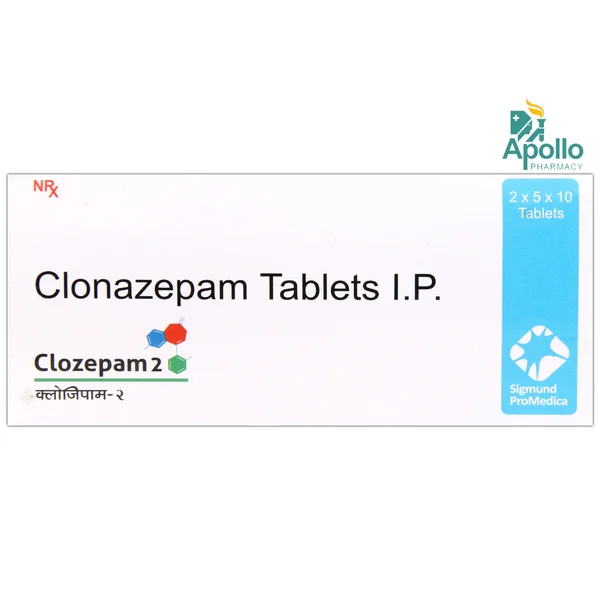 Clozepam 2 Tablet 10's, Pack of 10 TABLETS