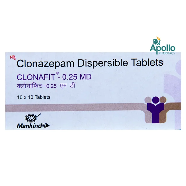 Clonafit 0.25 MD Tablet 10's, Pack of 10 TABLETS