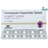Clonafit 0.25 MD Tablet 10's, Pack of 10 TABLETS