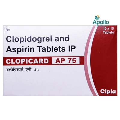 Clopicard AP 75 Tablet 15's, Pack of 15 TabletS