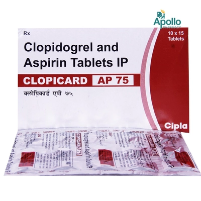 Clopicard AP 75 Tablet 15's, Pack of 15 TabletS