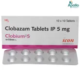 Clobium 5 mg Tablet 10's, Pack of 10 TabletS