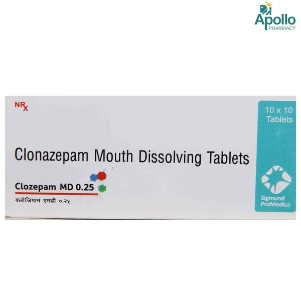 Clozepam MD 0.25 mg Tablet 10's