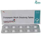 Clozepam MD 0.25 mg Tablet 10's, Pack of 10 TabletS