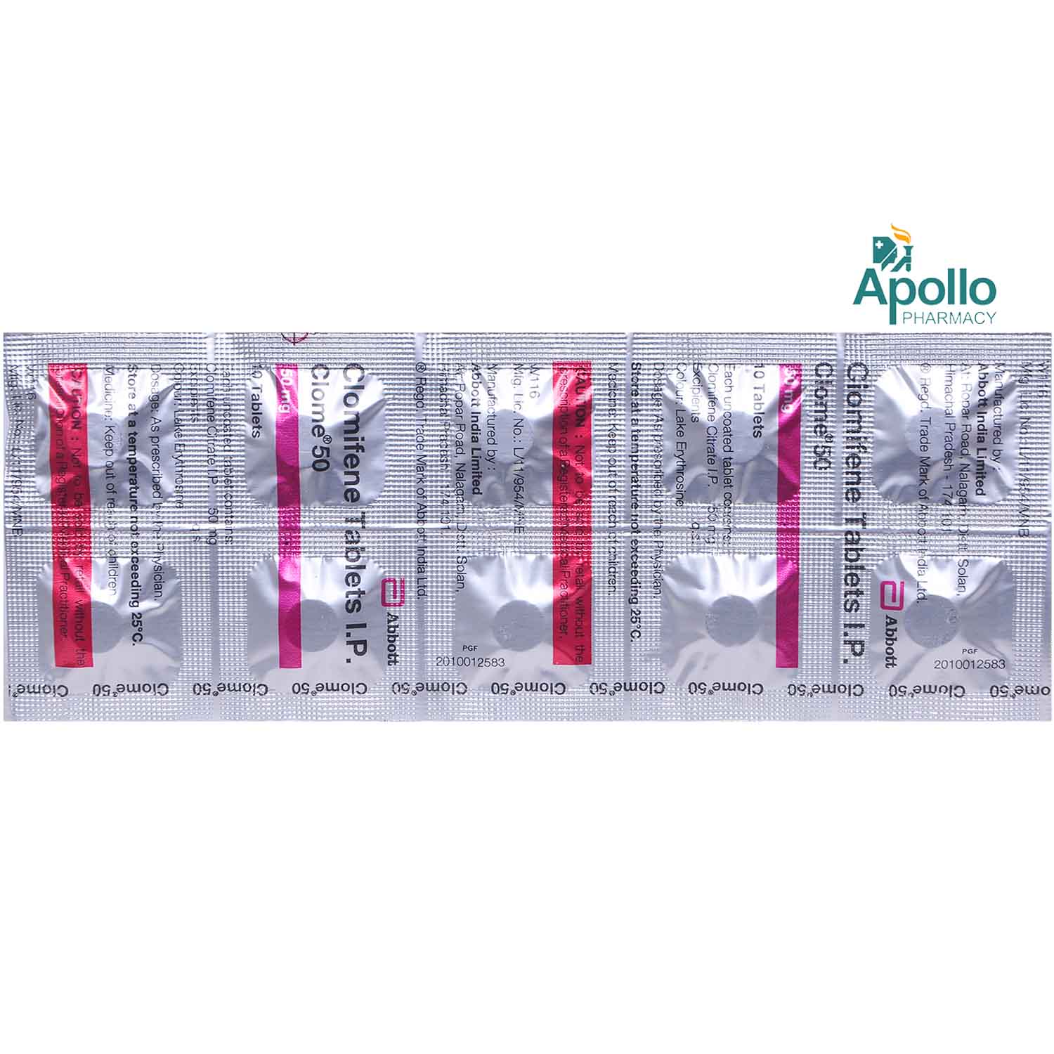 Clome 50 Tablet 10's, Pack of 10 TABLETS Clome 50 Tablet 10's, Pack of 10 TABLETS