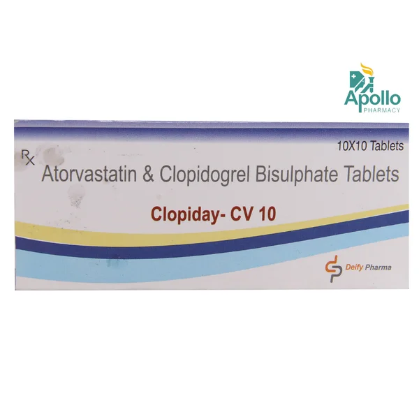 Clopiday CV 10 Tablet 10's, Pack of 10 TABLETS