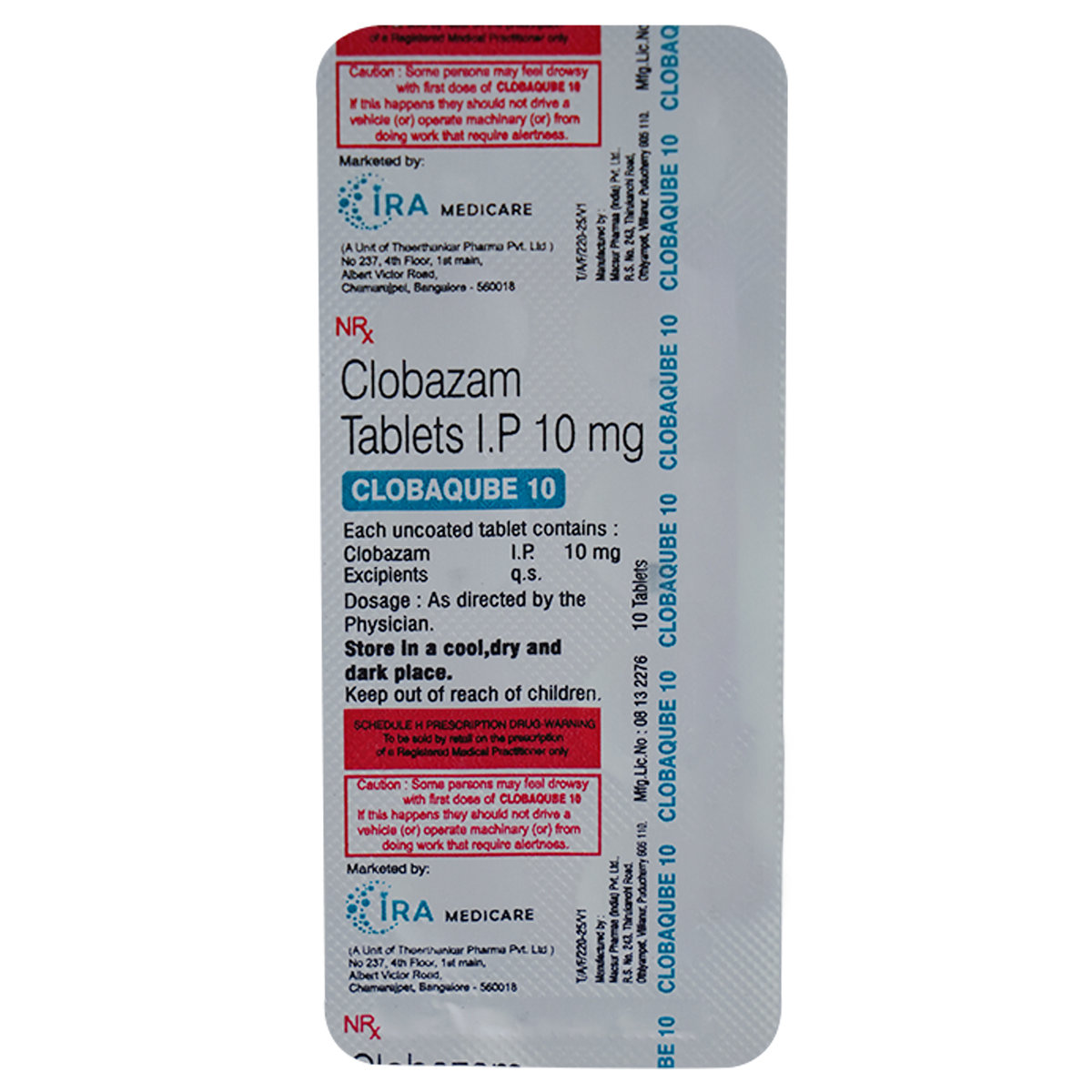 Clobaqube 10 Tablet 10's, Pack of 10 Clobaqube 10 Tablet 10's, Pack of 10
