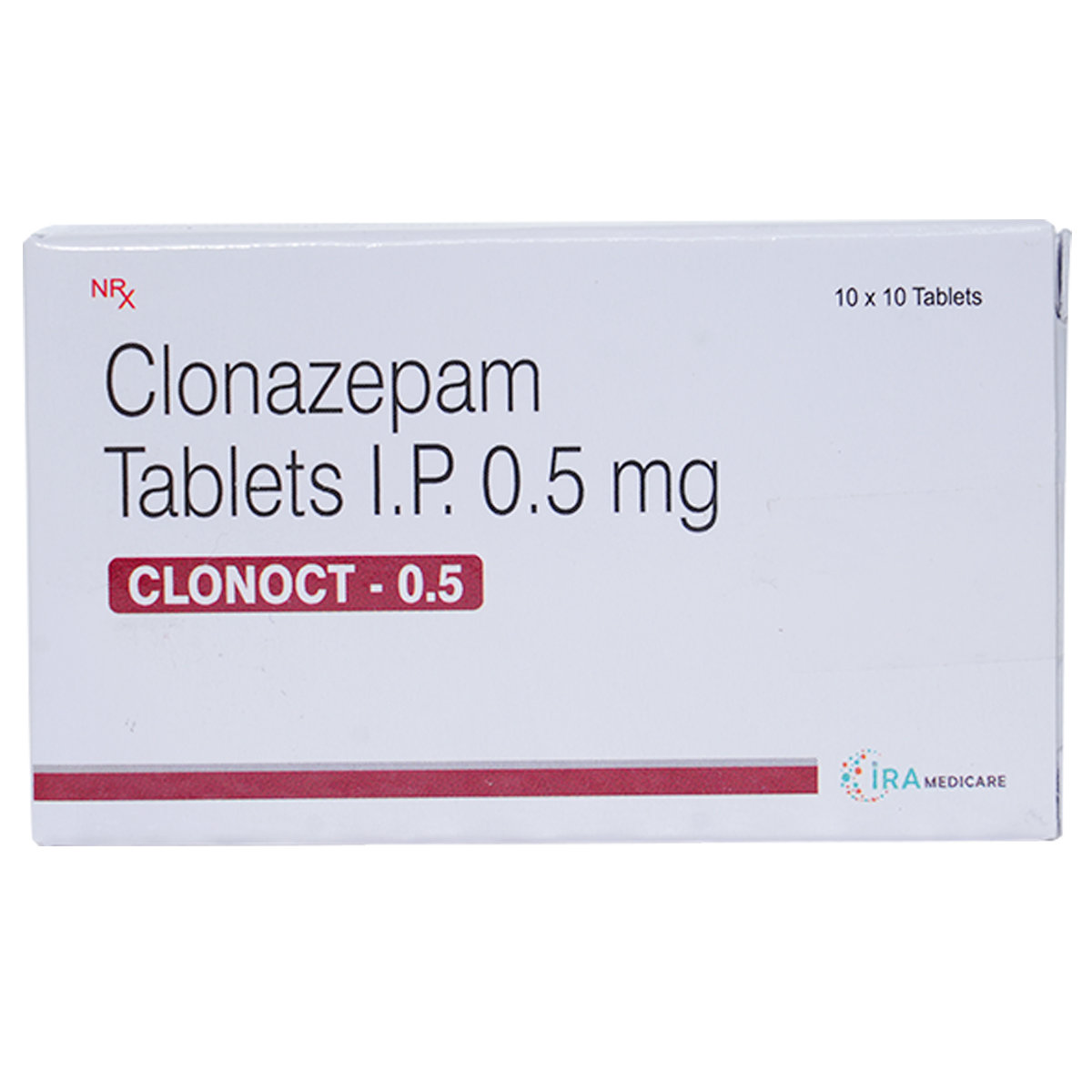 Clonoct-0.5 Tablet 10's, Pack of 10 Clonoct-0.5 Tablet 10's, Pack of 10