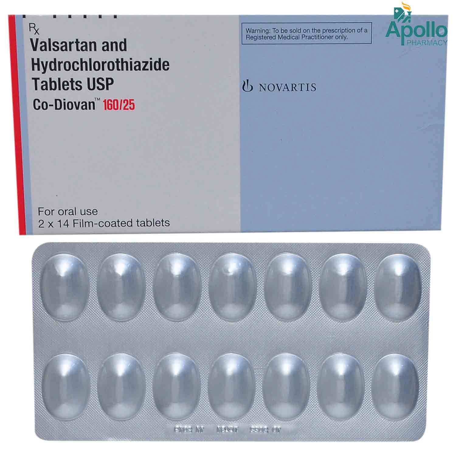CODIOVAN 160/25MG TABLET, Pack of 14 CODIOVAN 160/25MG TABLET, Pack of 14