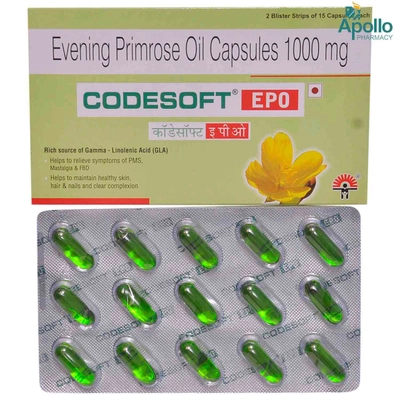 Codesoft EPO Capsule 15's, Pack of 15 CAPSULES