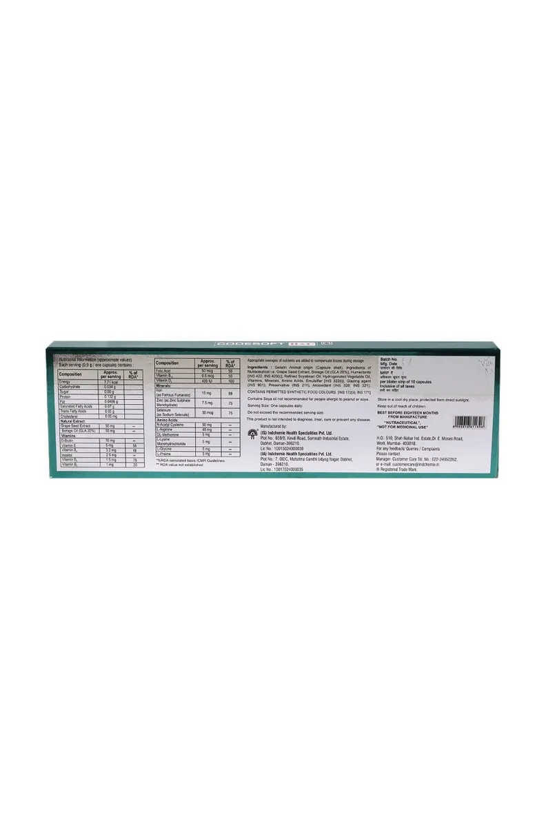 Buy Codesoft H & C Capsule | 19 Minutes Delivery | Apollo Pharmacy
