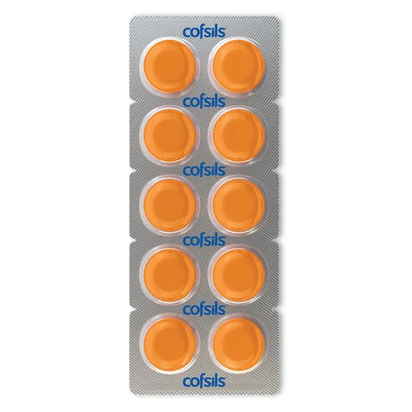 Cofsils Orange Flavour, 10 Lozenges, Pack of 10