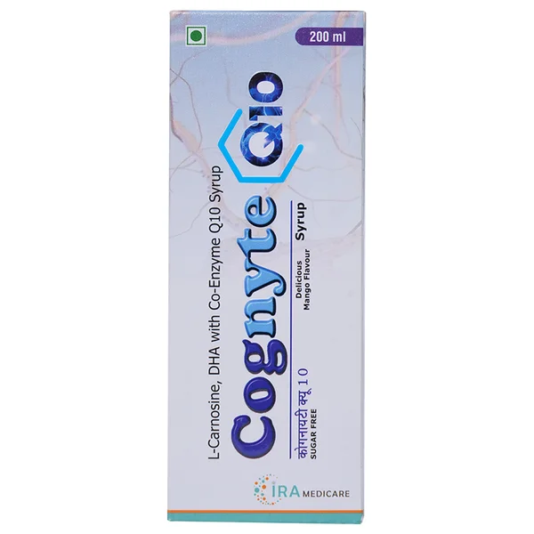 Cognyte Q10 Sugar Free Delicious Mango Flavour Syrup 200 ml, Pack of 1