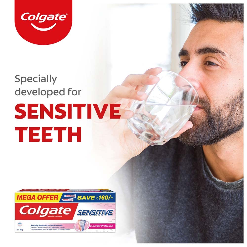 Colgate Sensitive Everyday Protection Toothpaste, 160 gm (2 x 80 gm), Pack of 1 Colgate Sensitive Everyday Protection Toothpaste, 160 gm (2 x 80 gm), Pack of 1