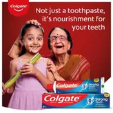Colgate Strong Teeth Anticavity Toothpaste, 1 Kit (200gm + 100gm + 1 Toothbrush), Pack of 1