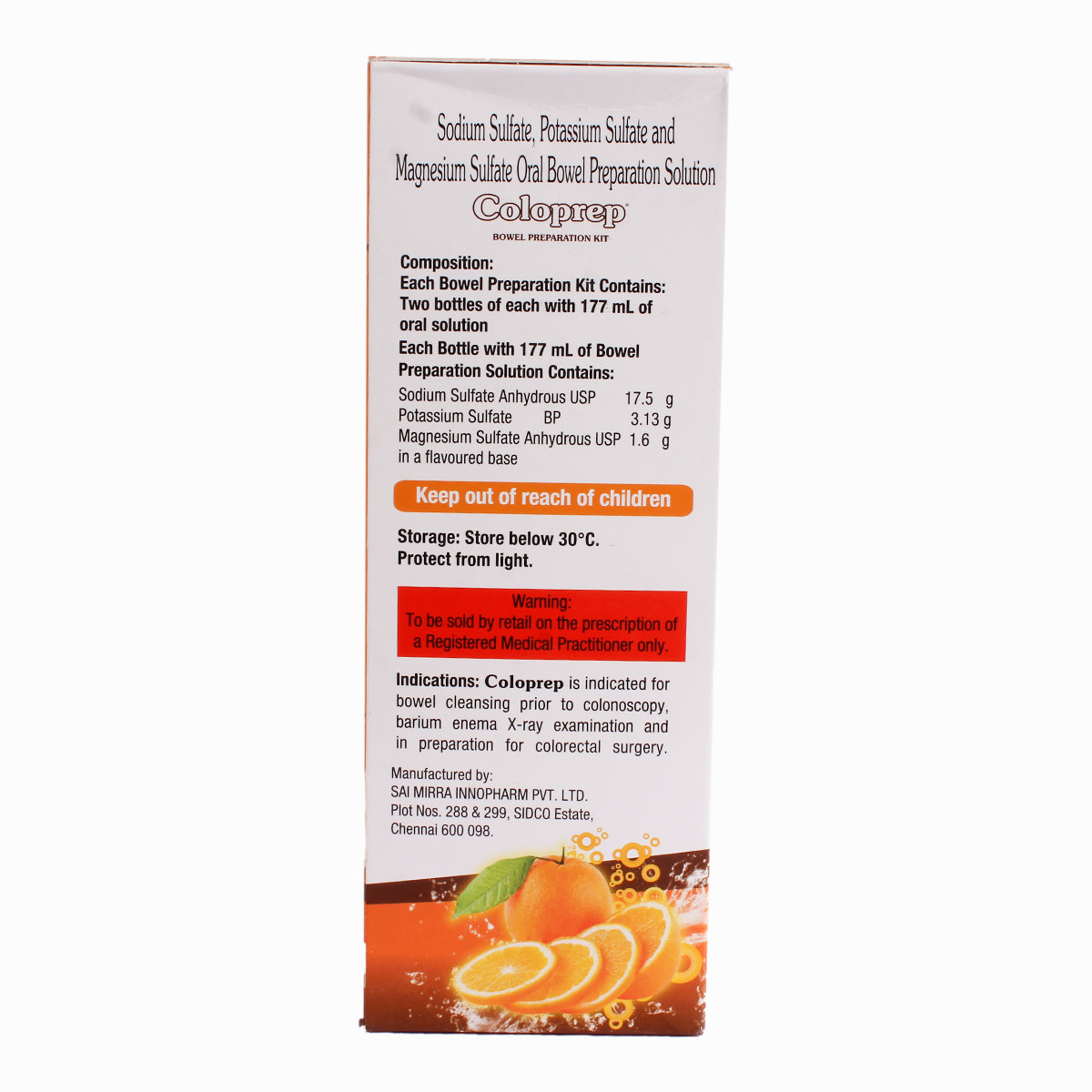 Coloprep Delicious Orange Bowel Preparation Kit 1's, Pack of 1 Coloprep Delicious Orange Bowel Preparation Kit 1's, Pack of 1