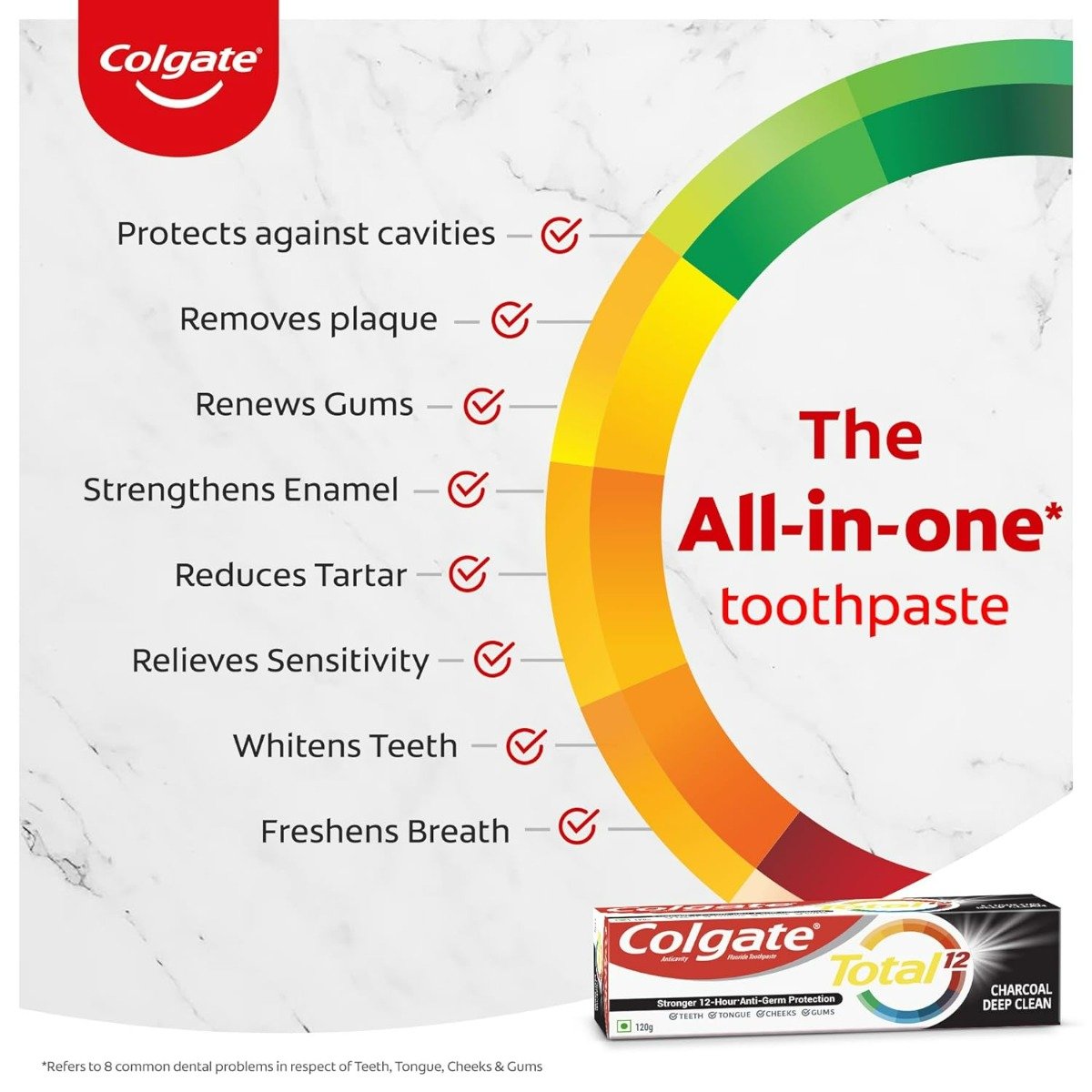 Colgate Total Charcoal-Deep Clean Toothpaste, 120 gm, Pack of 1 Colgate Total Charcoal-Deep Clean Toothpaste, 120 gm, Pack of 1