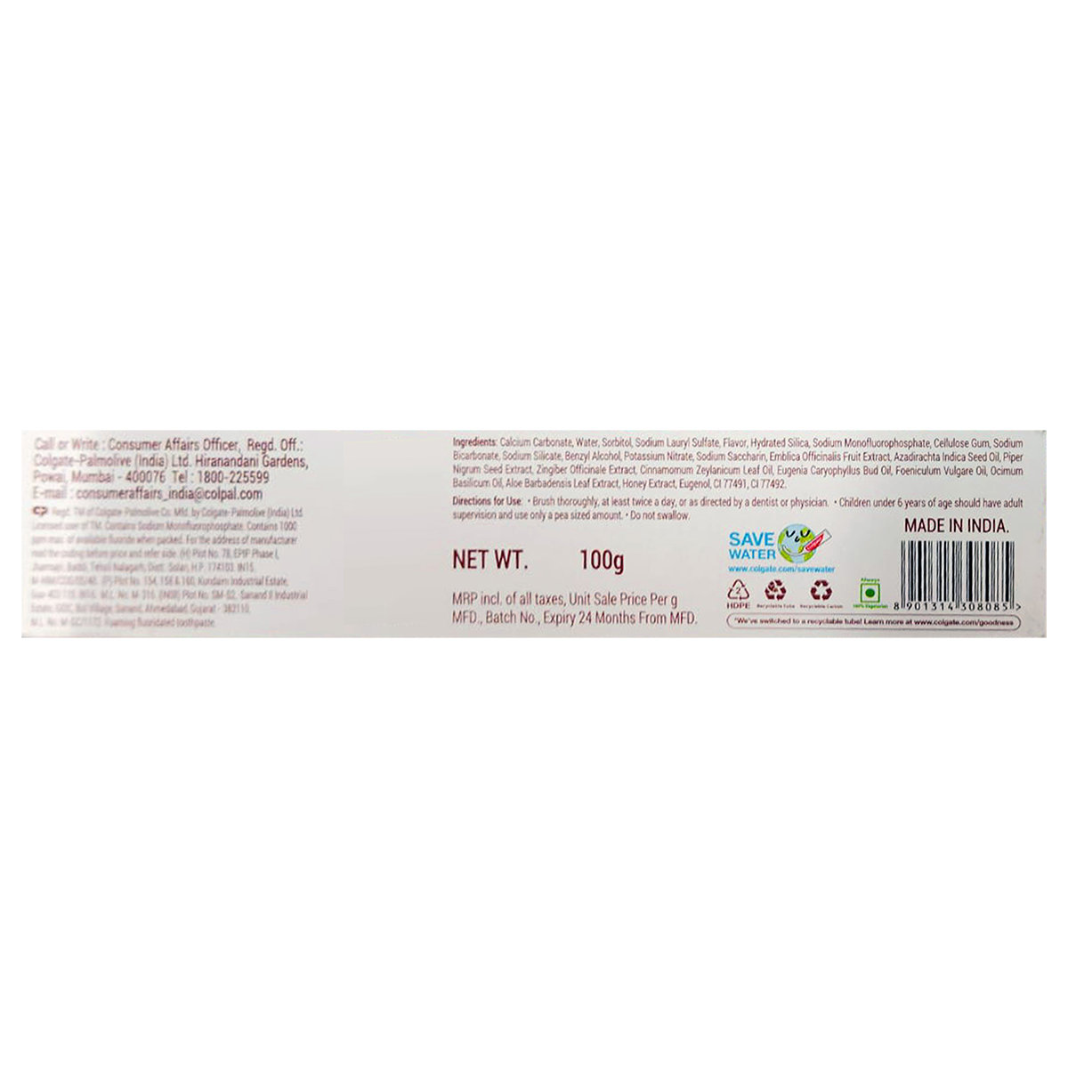 Colgate Vedshakti Anticavity Toothpaste, 100 gm, Pack of 1 Colgate Vedshakti Anticavity Toothpaste, 100 gm, Pack of 1