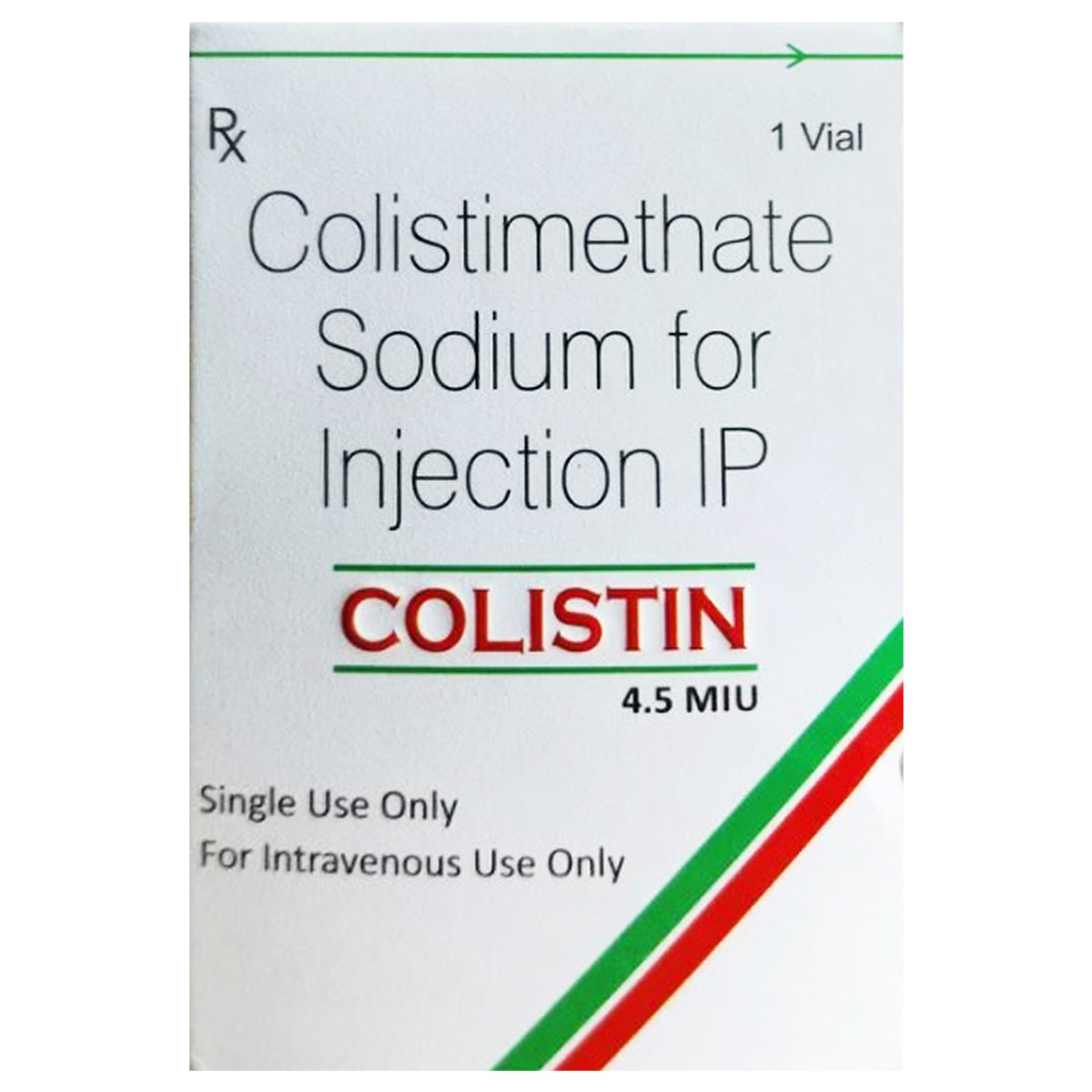 Colistin 4.5 MIU Injection 1's, Pack of 1 Colistin 4.5 MIU Injection 1's, Pack of 1