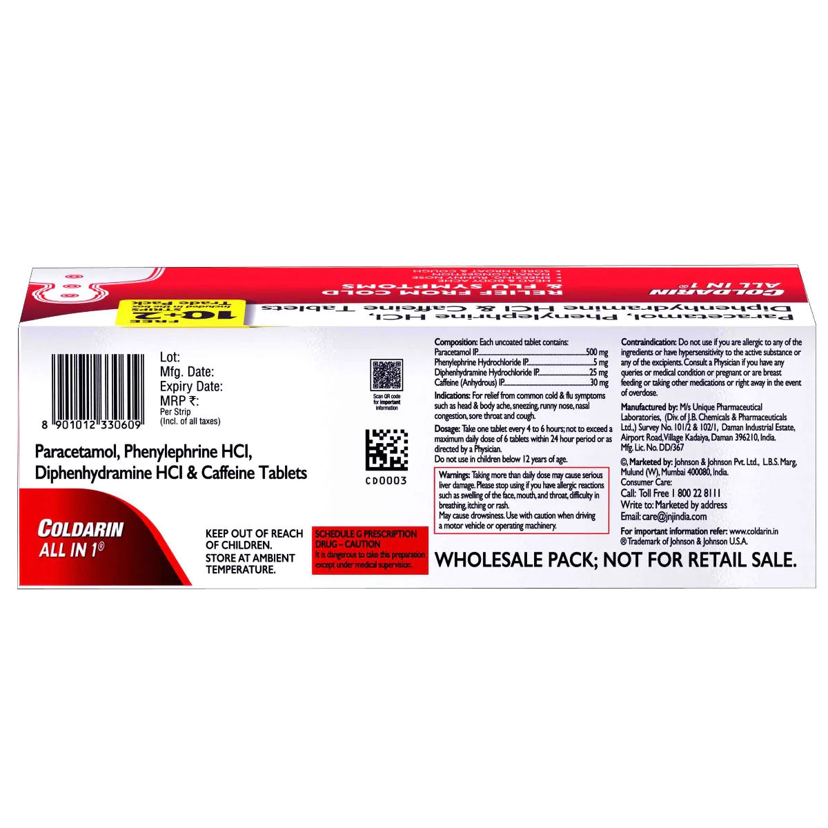 Coldarin All In 1, 10 Tablets Price, Uses, Side Effects, Composition