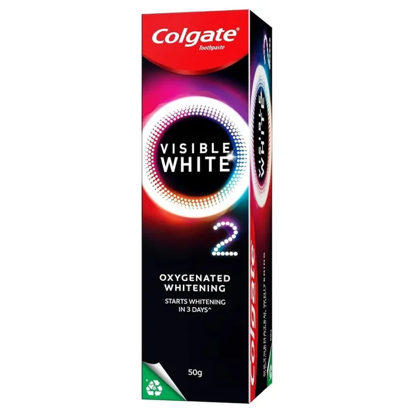Colgate Visible White Oxygenated Whitening Toothpaste, 50 gm, Pack of 1