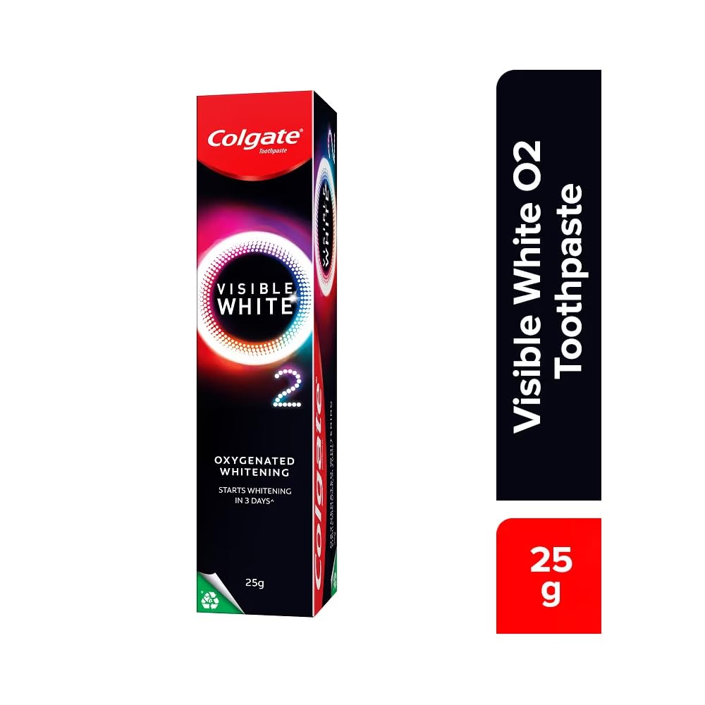 Colgate Visible White Oxygenated Whitening Toothpaste, 25 gm, Pack of 1 Colgate Visible White Oxygenated Whitening Toothpaste, 25 gm, Pack of 1