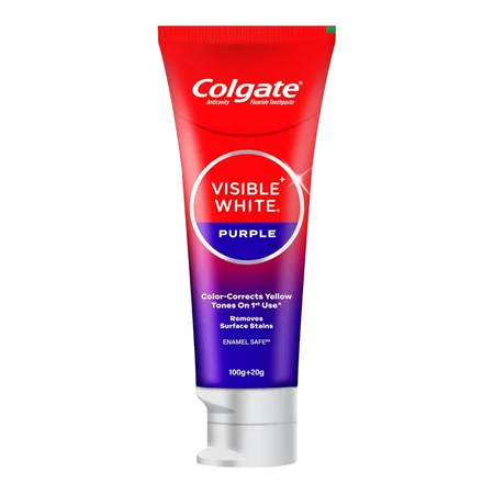 Colgate Visible White Purple Toothpaste, 120 gm