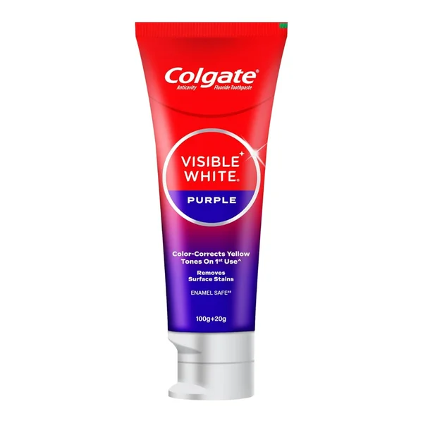 Colgate Visible White Purple Toothpaste, 120 gm