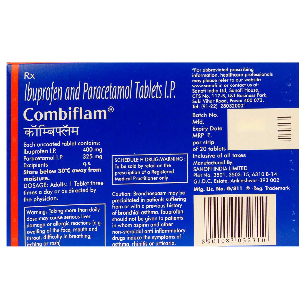 Combiflam Tablet 20s Price Uses Side Effects Composition Apollo