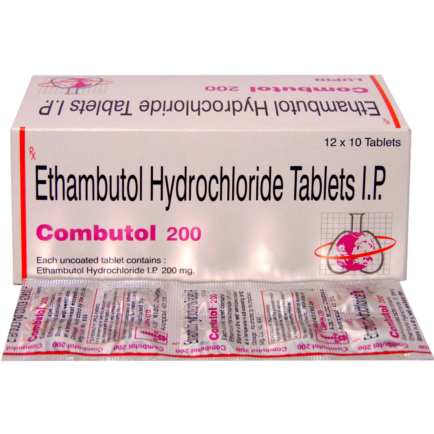 Combutol 200 mg Tablet 10's, Pack of 10 TabletS Combutol 200 mg Tablet 10's, Pack of 10 TabletS