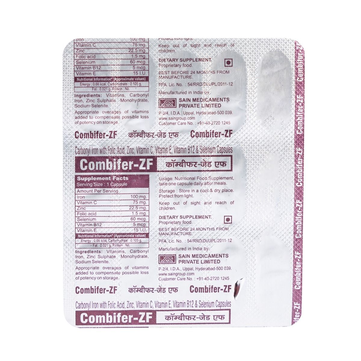 Buy Combifer ZF Tablet 15's Online