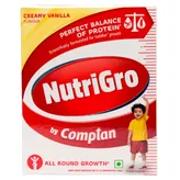 Nutrigro By Complan Creamy Vanilla Flavour Nutrition Powder, 200 gm Refill Pack, Pack of 1