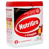 Nutrigro By Complan Chocolate Flavour Nutrition Drink Powder, 400 gm Jar, Pack of 1