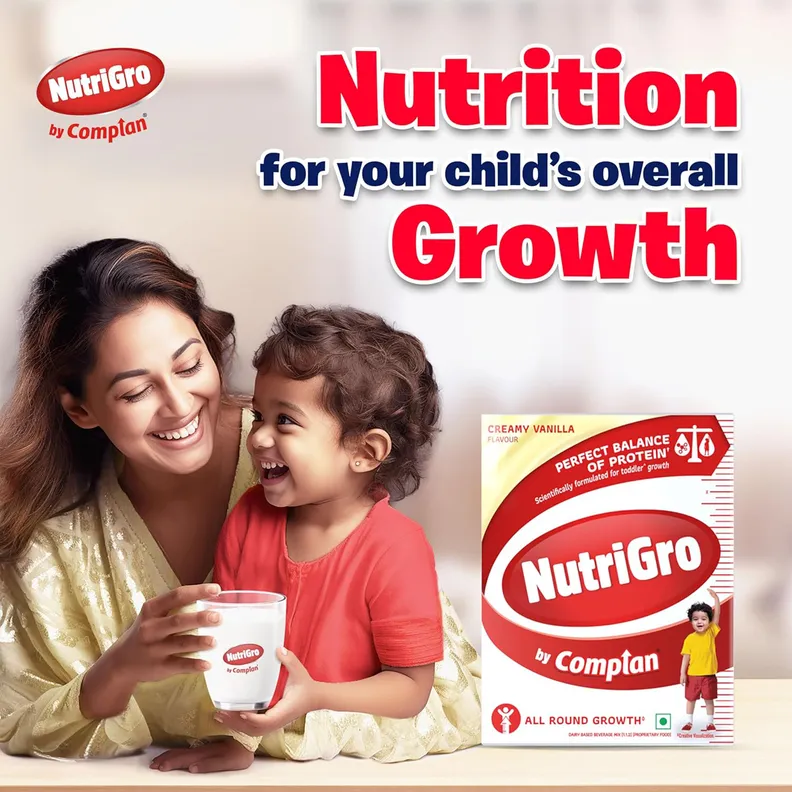 Buy Nutrigro By Complan Creamy Vanilla Flavour Nutrition Powder, 400 gm ...