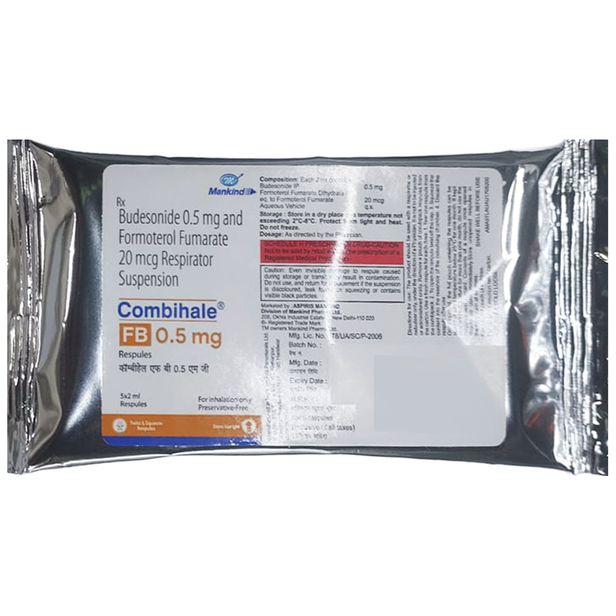 Combihale FB 0.5 mg Respules 5x2 ml, Pack of 5 Combihale FB 0.5 mg Respules 5x2 ml, Pack of 5