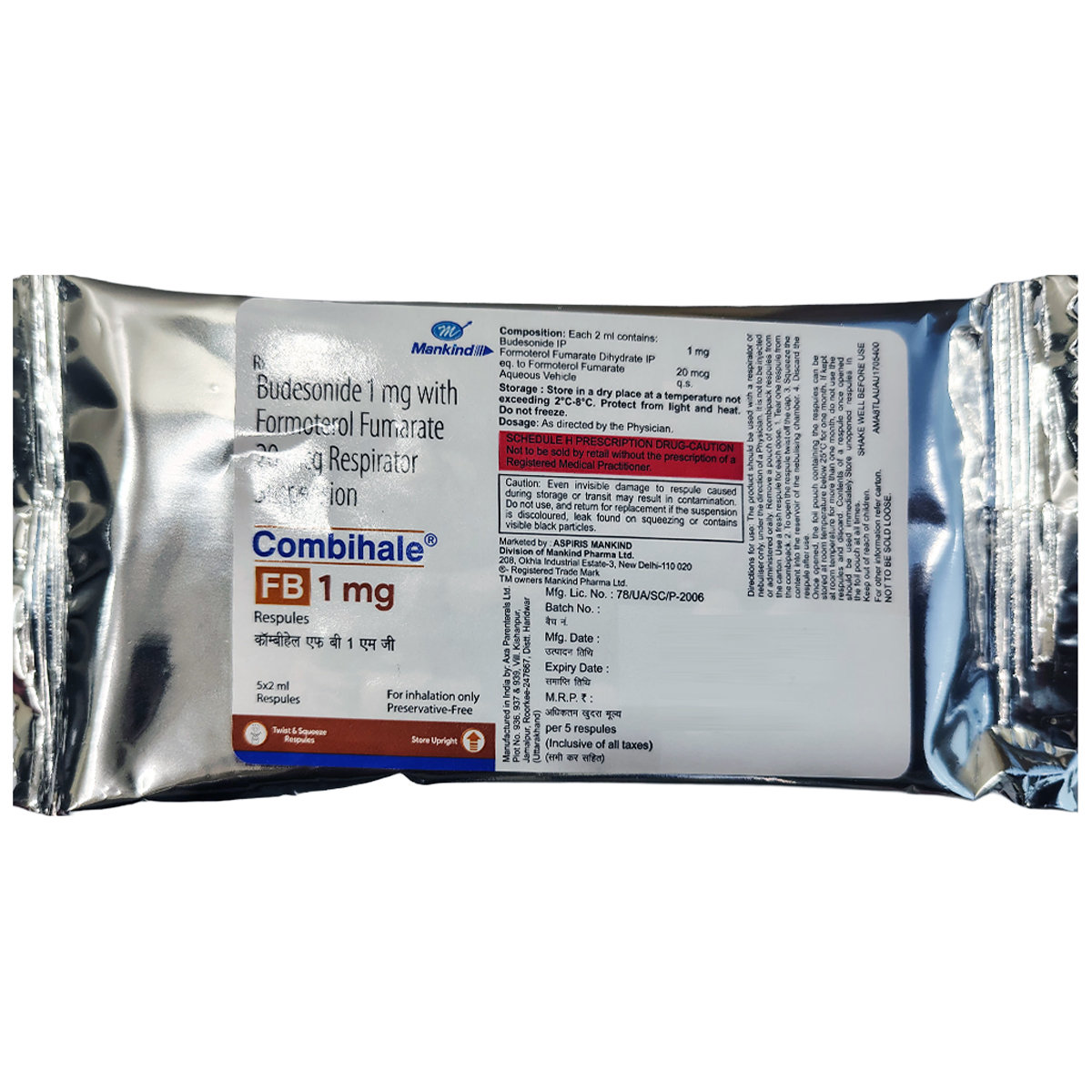 Combihale FB 1 mg Respules 5x2 ml, Pack of 5 Combihale FB 1 mg Respules 5x2 ml, Pack of 5