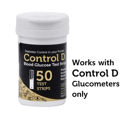 Control D Blood Glucose Test Strips, 50 Count, Pack of 1