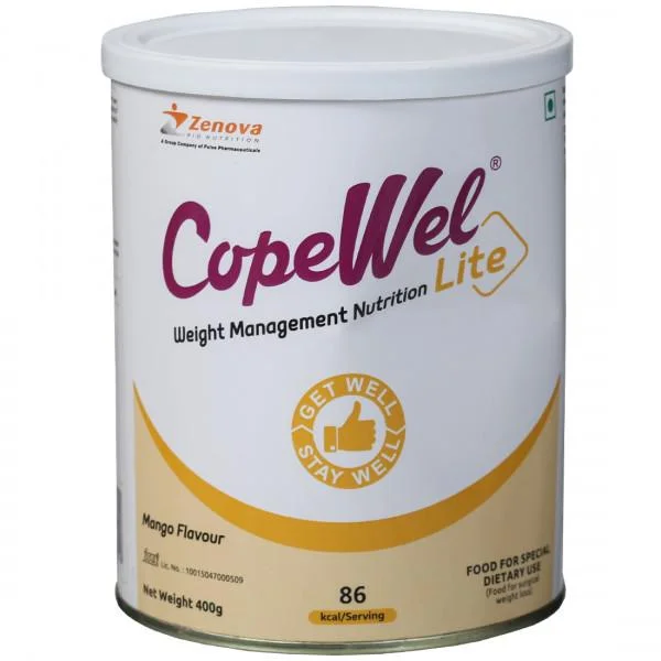 Copewel Lite Mango Flavour Powder, 400 gm Tin, Pack of 1