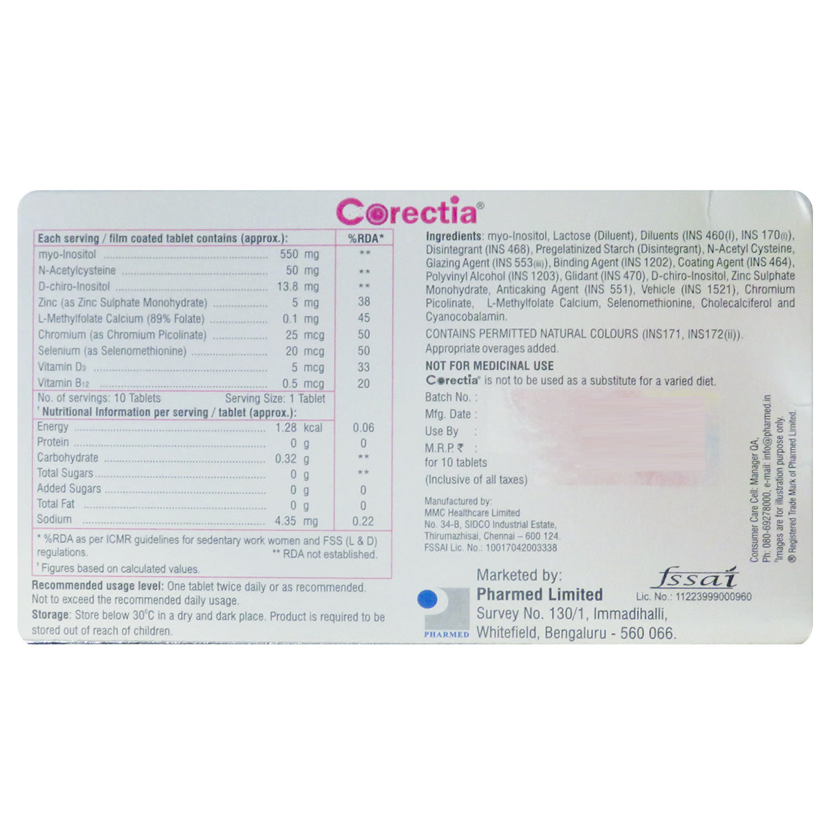 Corectia Tablets 10's, Pack of 10 Corectia Tablets 10's, Pack of 10