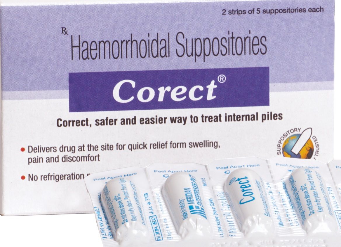 Corect Haemorrhoidal Suppositories - Meridian