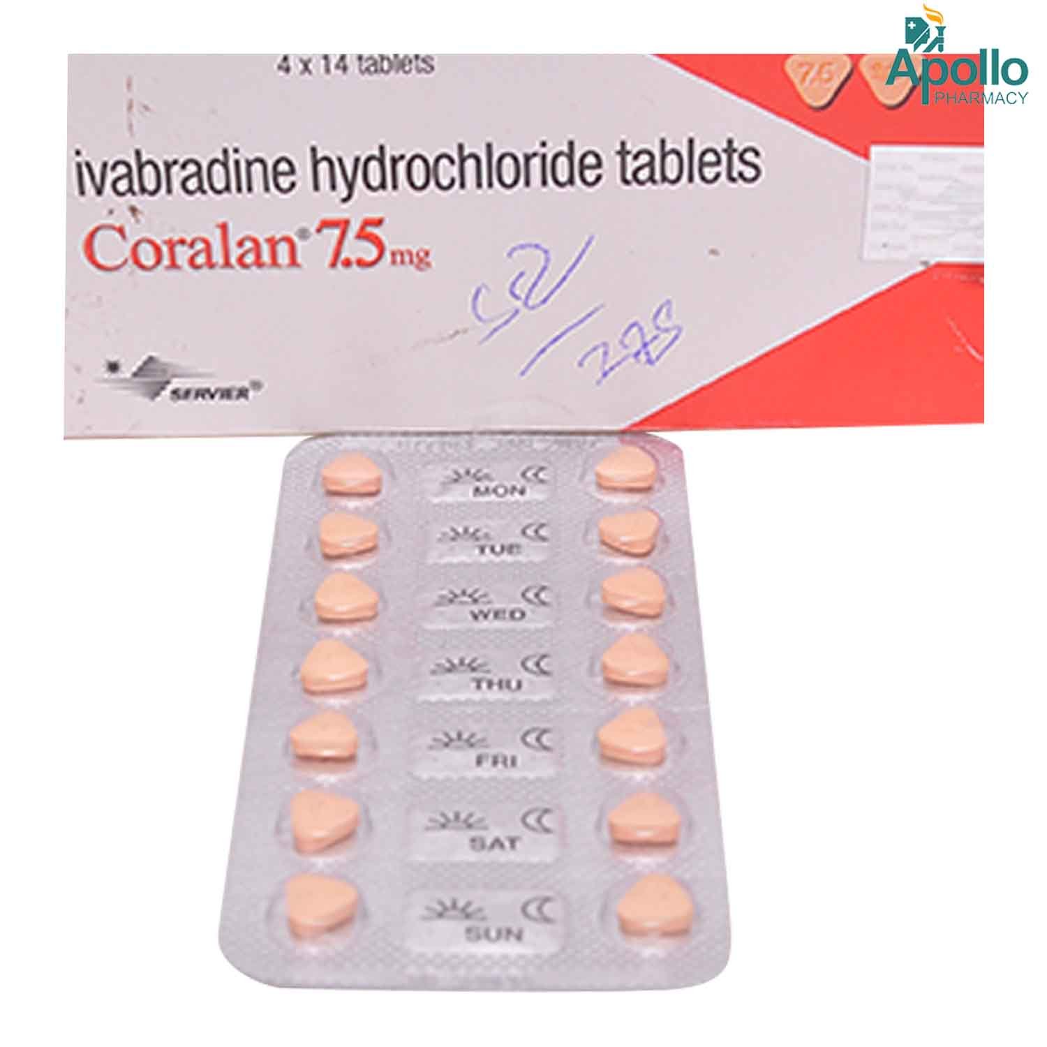 Coralan 7.5 mg Tablet 14's, Pack of 14 TABLETS Coralan 7.5 mg Tablet 14's, Pack of 14 TABLETS