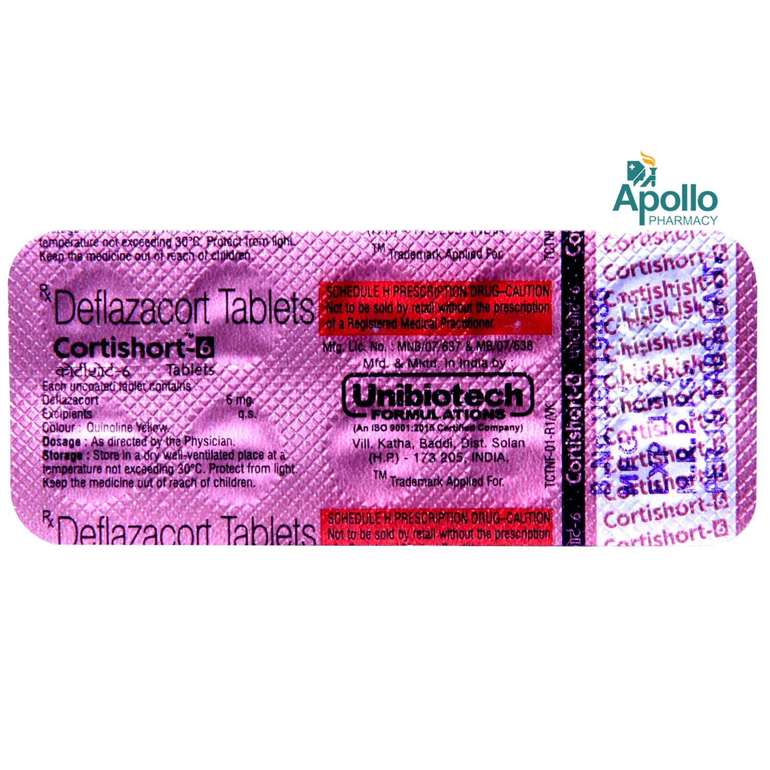 Cortishort-6 Tablet 10's, Pack of 10 TABLETS Cortishort-6 Tablet 10's, Pack of 10 TABLETS